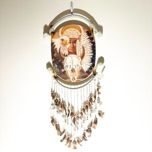 Vintage Native American Dream Catcher Wall Art Made in Mexico 41 Inches Eagle‎
